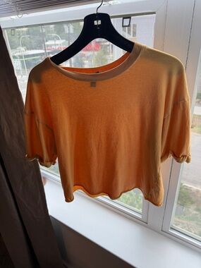 wild fable Cropped Short Sleeve Tee in Orange